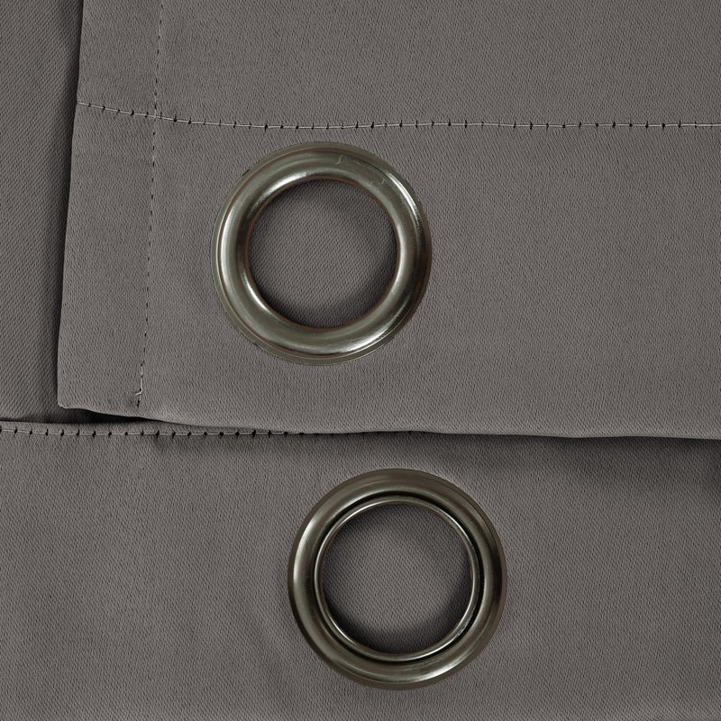 Lush Decor Insulated Grommet Blackout Window Curtain Panels, Pair, 52" W x 120" L, Dark Gray - Classic Modern Design - 120 Inch Curtains - Extra Long Curtains For Living Room, Bedroom, Or Dining Room - Image 4
